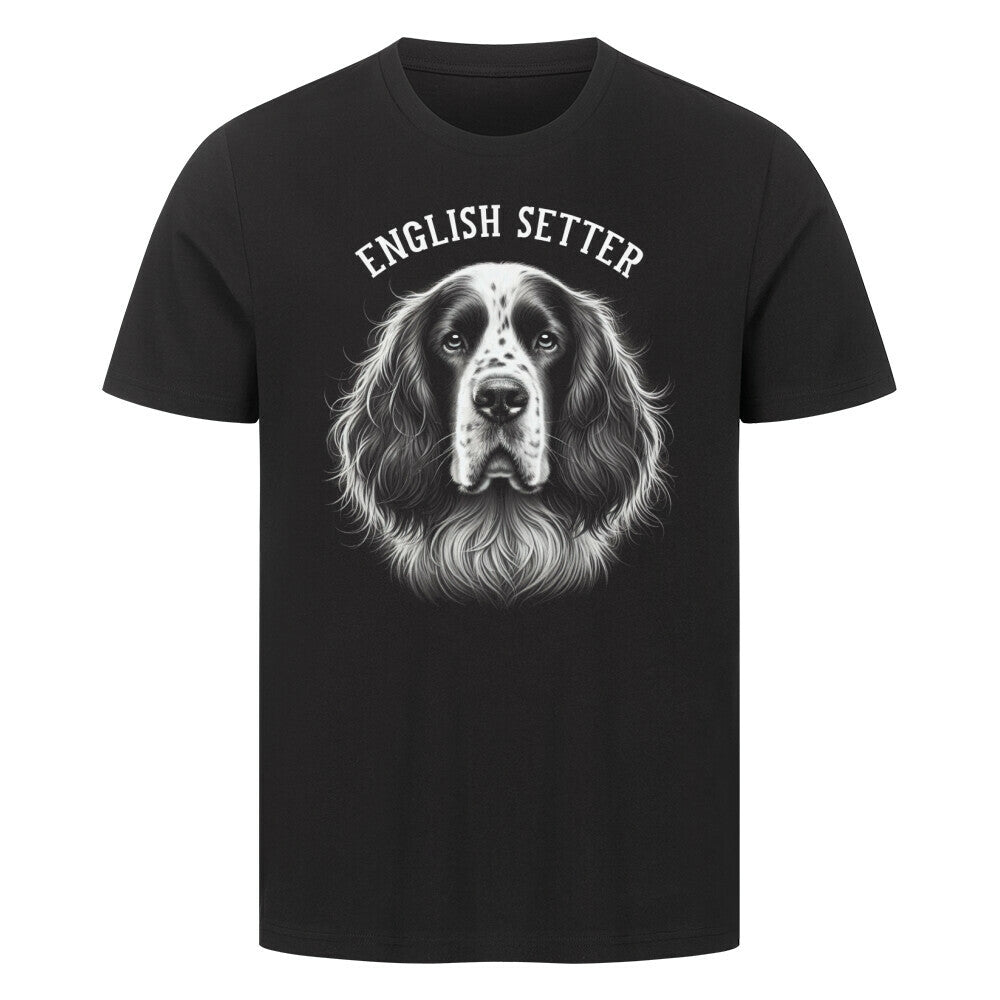 Premium T-Shirt "English Setter - Pure" Schwarz – hunde-shirt.de