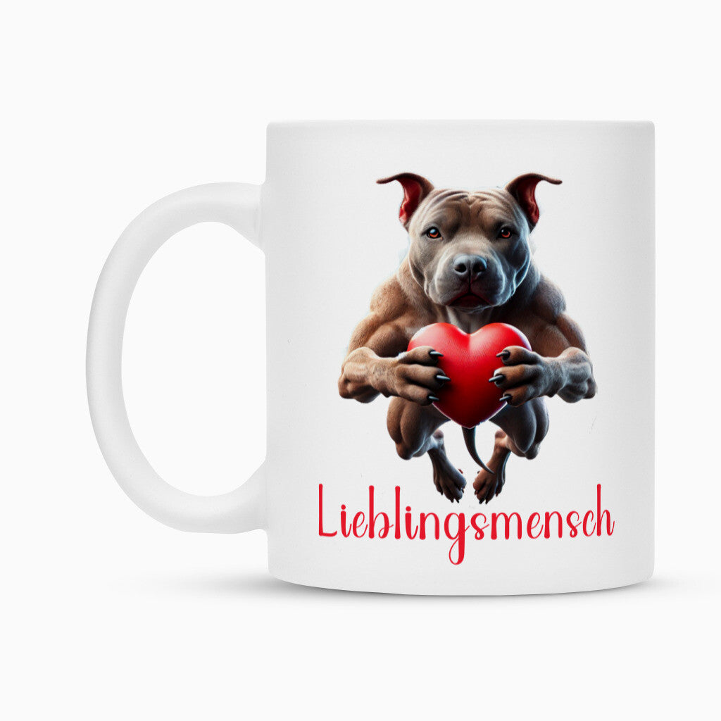 Tasse "Amstaff - Lieblingsmensch" – hunde-shirt.de