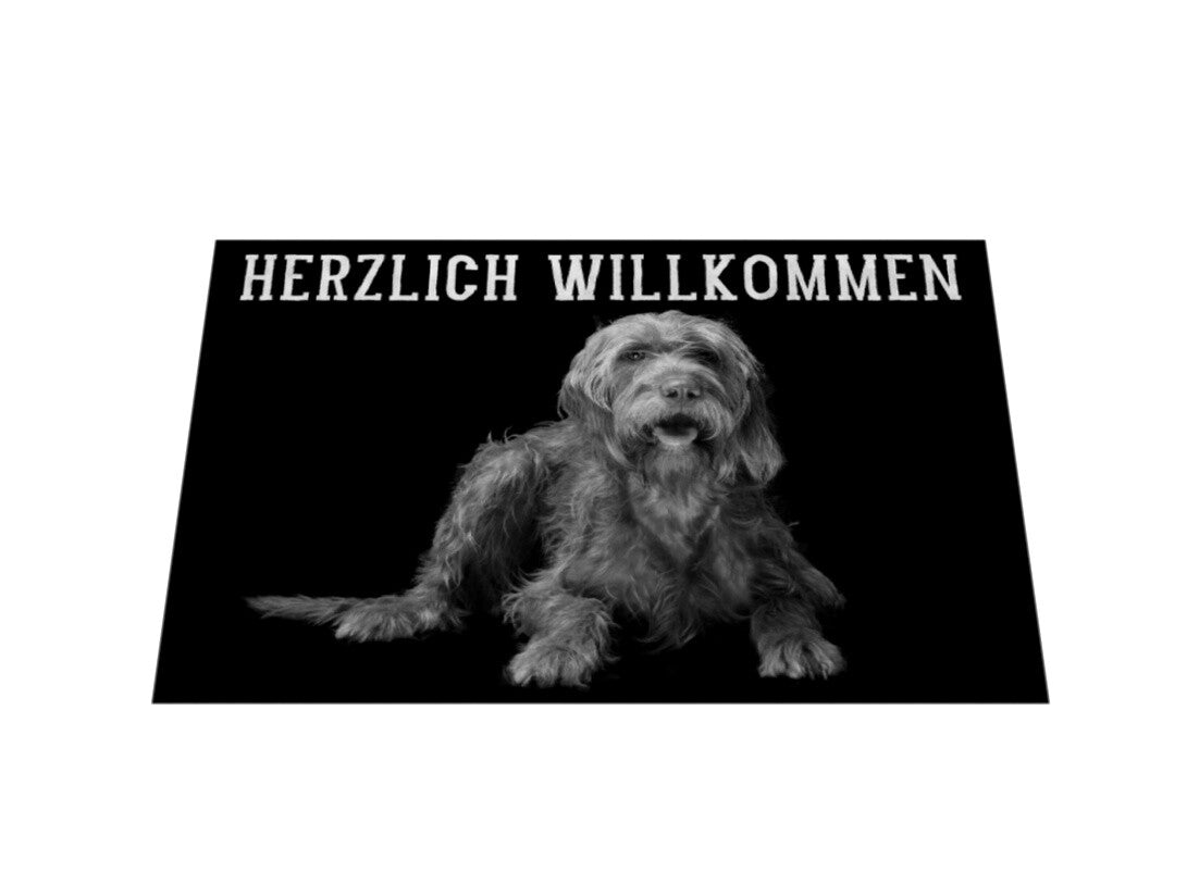 Fußmatte "Drahthaar Vizsla - HERZLICH WILLKOMMEN" – hunde-shirt.de