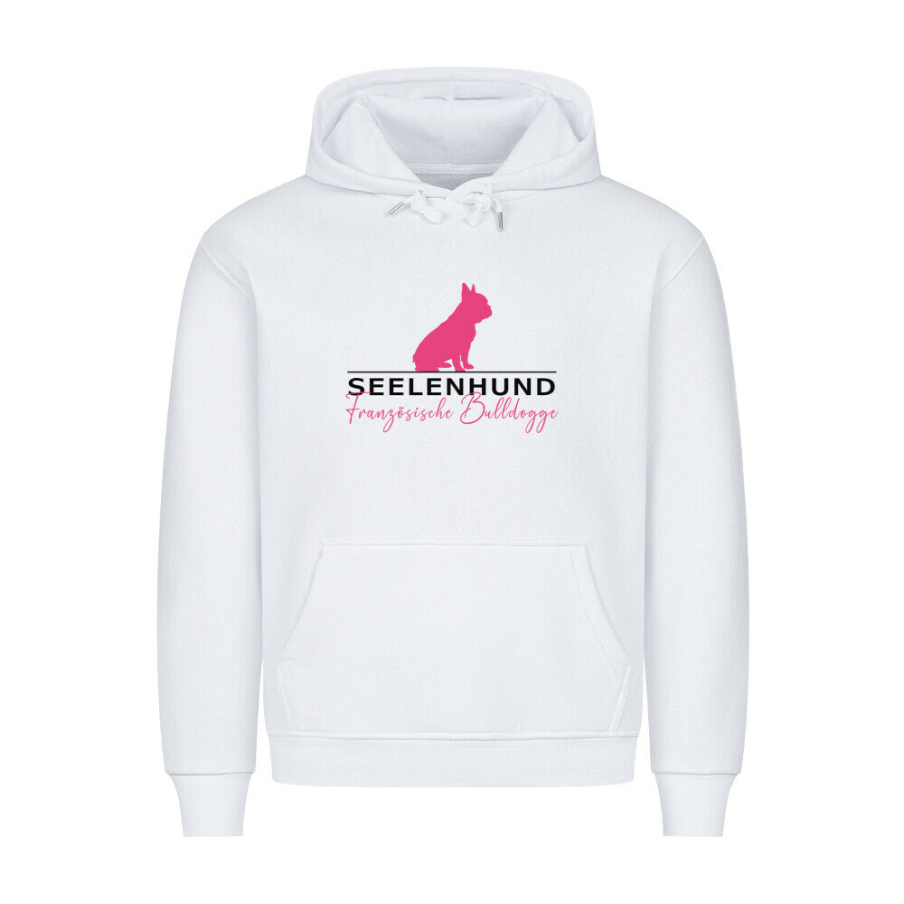 Premium Hoodie "Frenchie - Seelenhund" Weiß – hunde-shirt.de