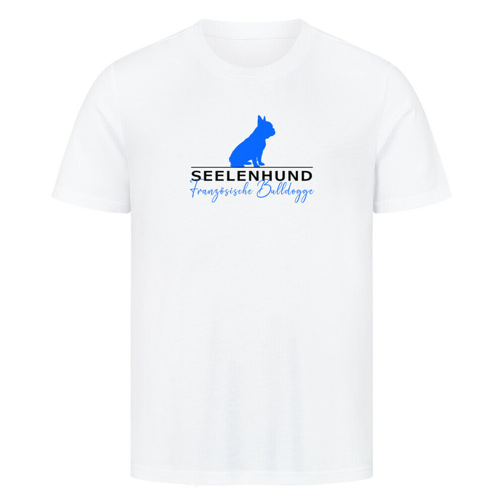 Premium T-Shirt "Frenchie - Seelenhund" Weiß – hunde-shirt.de
