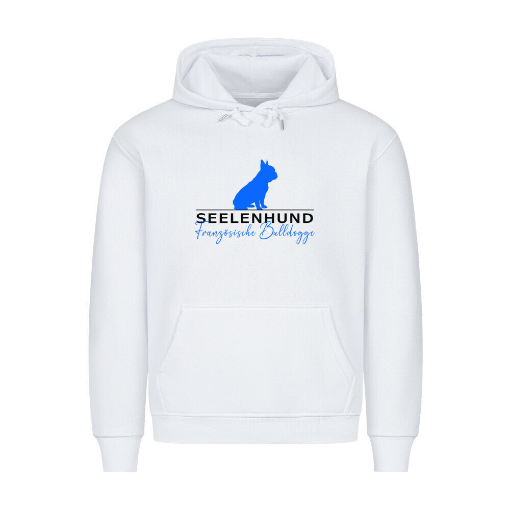 Premium Hoodie "Frenchie - Seelenhund" Weiß – hunde-shirt.de