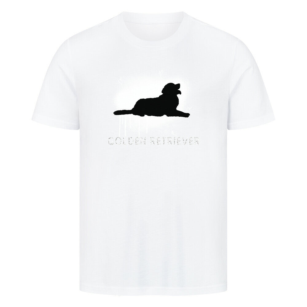 Premium T-Shirt "Golden Retriever - Brush" Weiß – hunde-shirt.de