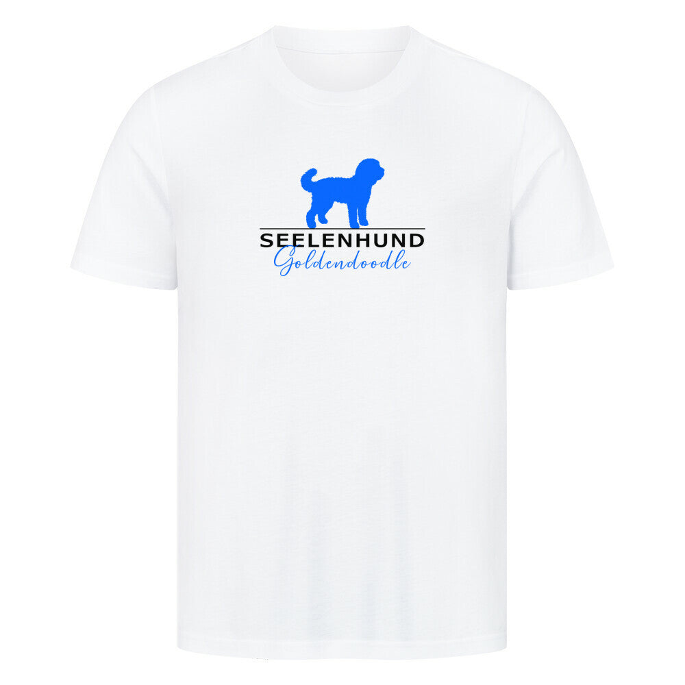 Premium T-Shirt "Golden Doodle - Seelenhund" Weiß – hunde-shirt.de