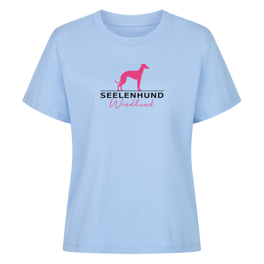 Premium Damen-Shirt "Windhund - Seelenhund" Sky Blue – hunde-shirt.de