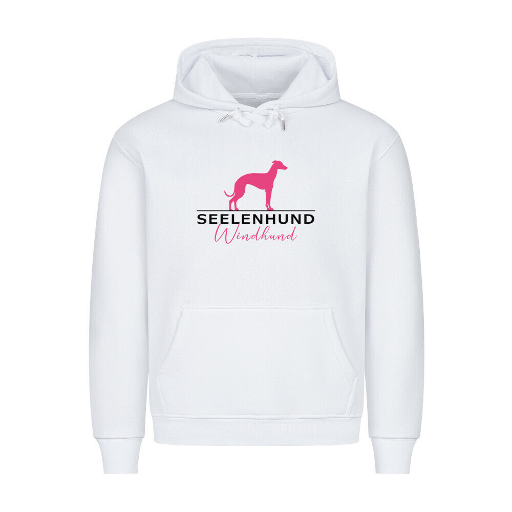 Premium Hoodie "Windhund - Seelenhund" Weiß – hunde-shirt.de