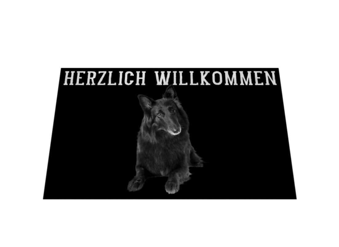 Fußmatte "Groenendael - HERZLICH WILLKOMMEN" – hunde-shirt.de