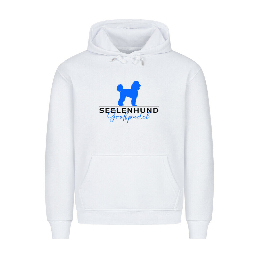 Premium Hoodie "Großpudel - Seelenhund" Weiß – hunde-shirt.de
