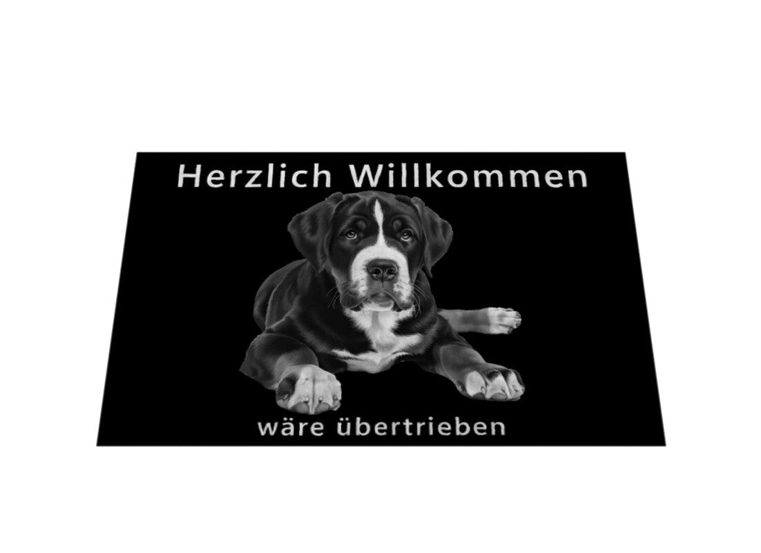 Fußmatte "Großer Schweizer - Übertrieben" – hunde-shirt.de