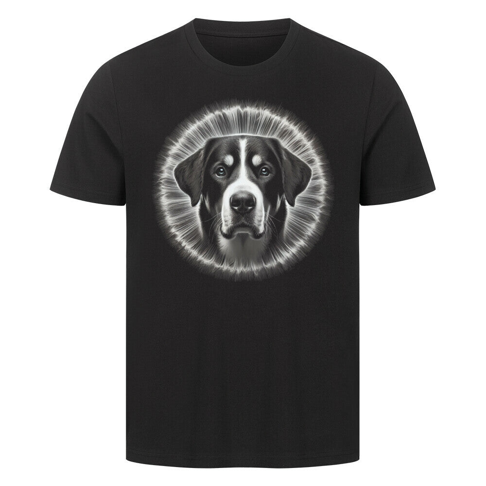Premium T-Shirt "Großer Schweizer - Star" Schwarz – hunde-shirt.de