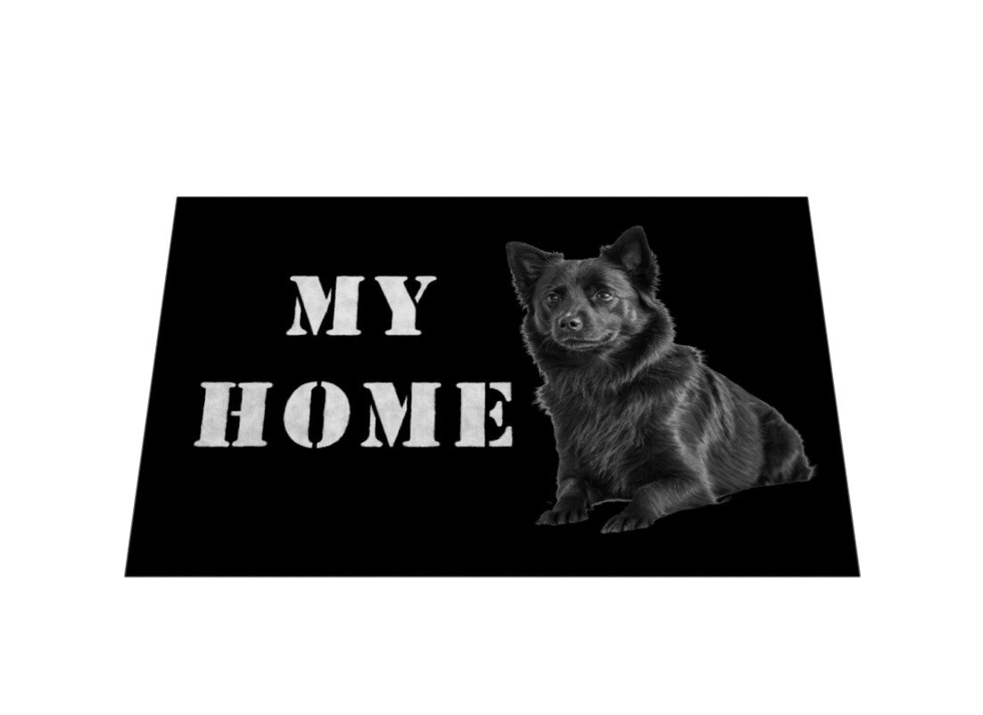 Fußmatte "Großspitz - MY HOME black" – hunde-shirt.de