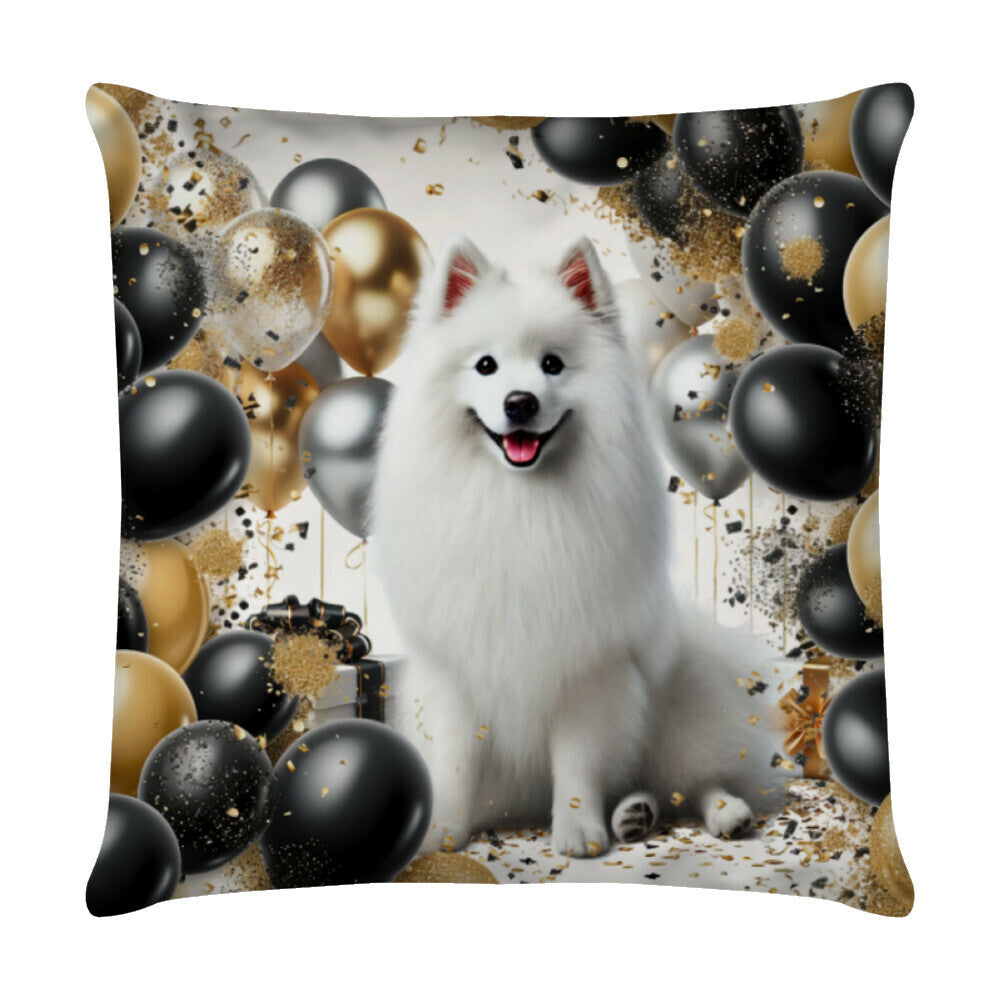Kissen "Großspitz - Geburtstag" Weiß – hunde-shirt.de