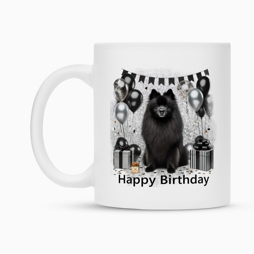 Tasse "Großspitz - Happy Birthday black" – hunde-shirt.de