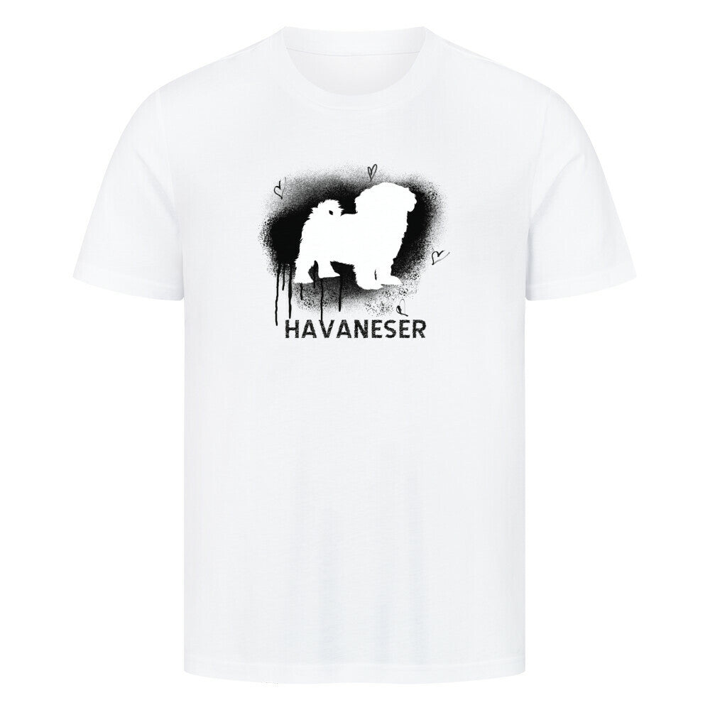 Premium T-Shirt "Havaneser - Brush" Weiß – hunde-shirt.de