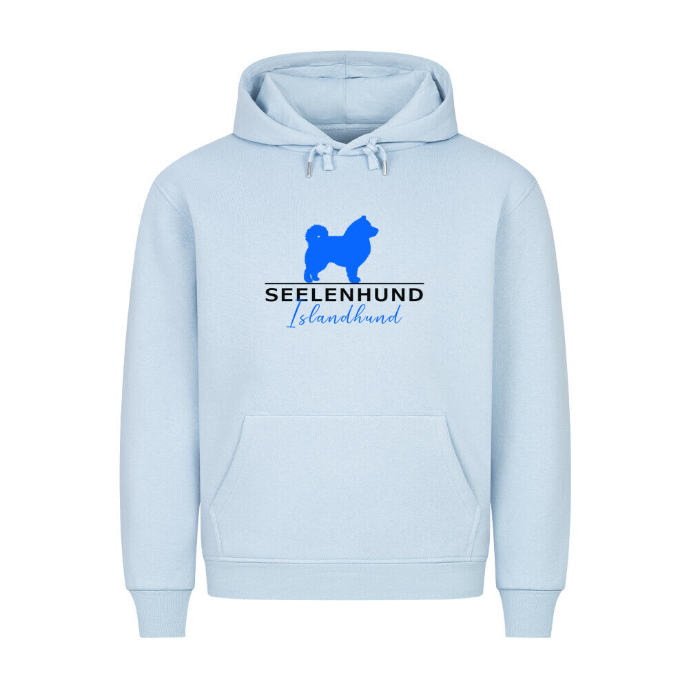 Premium Hoodie "Islandhund - Seelenhund" Babyblau – hunde-shirt.de