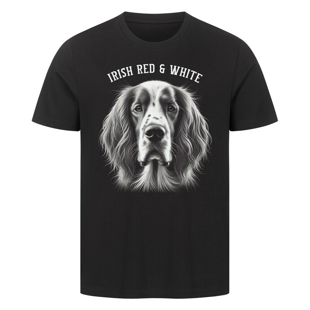 Premium T-Shirt "Irish Red & White - Pure" Schwarz – hunde-shirt.de