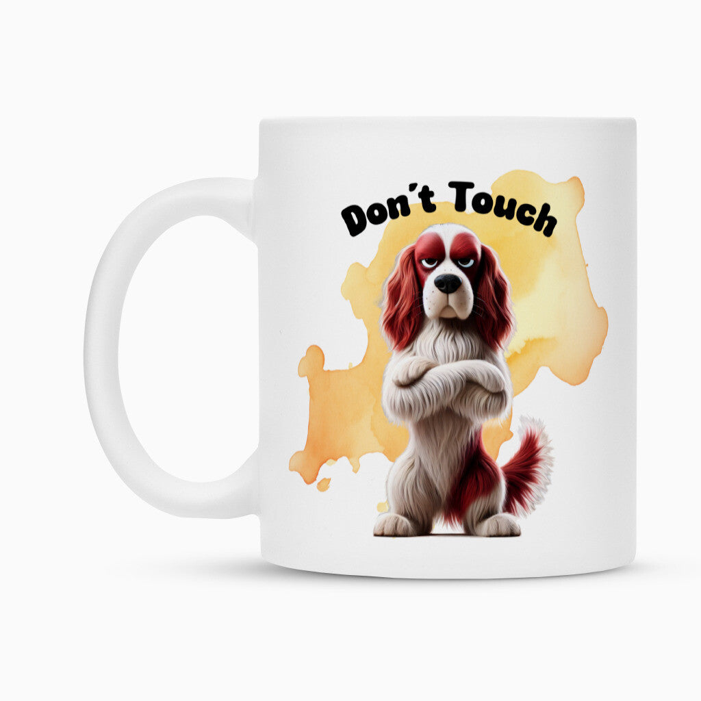 Tasse "Irish Red & White - Don´t touch" – hunde-shirt.de