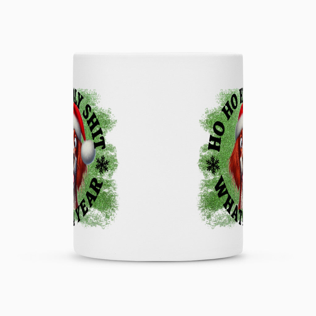 Tasse "Irish Red & White - HO HO..." – hunde-shirt.de