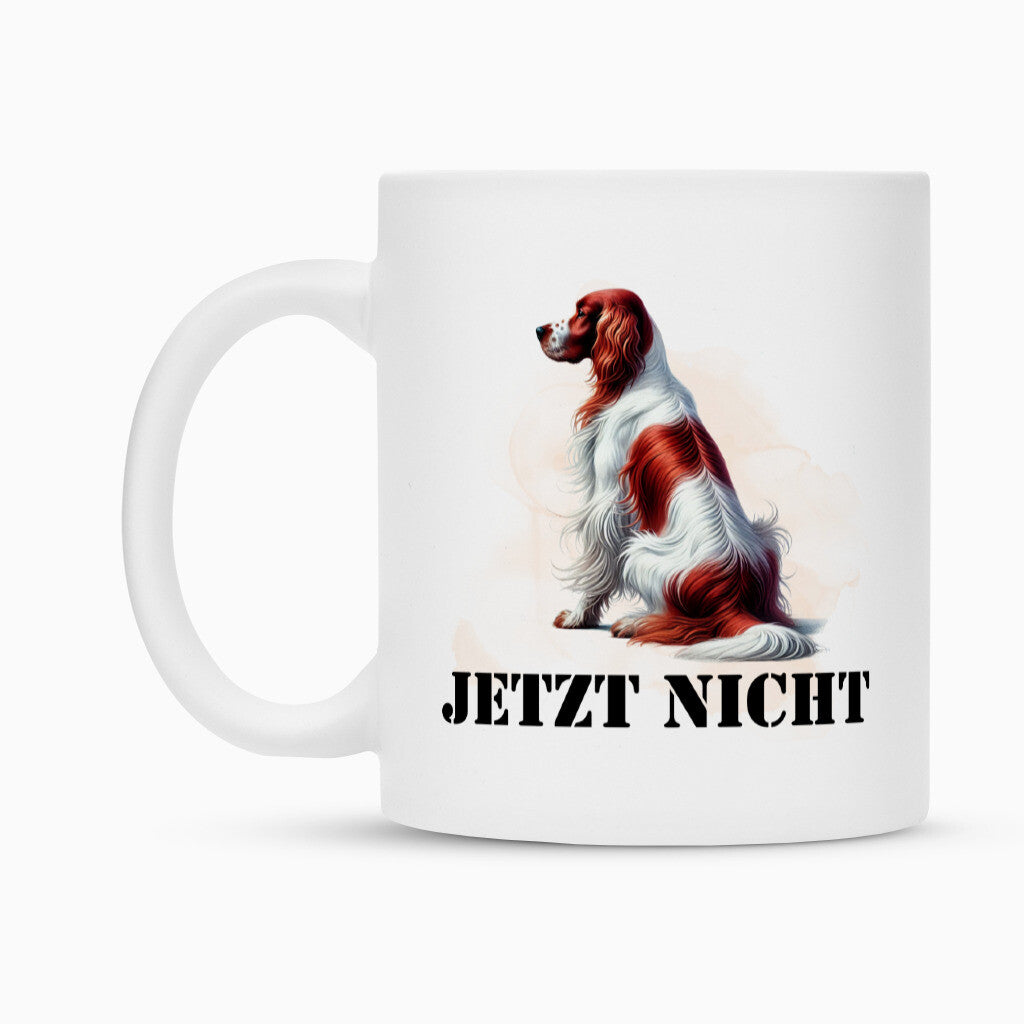Tasse "Irish Red & White - JETZT NICHT" – hunde-shirt.de