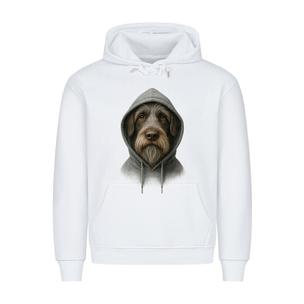 Premium Hoodie "Griffon Korthals - Hooded" Weiß – hunde-shirt.de