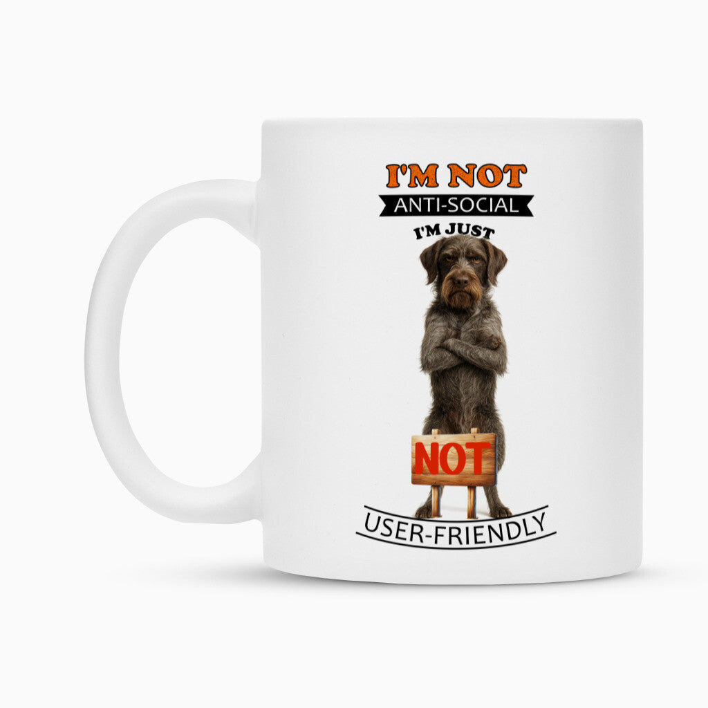 Tasse "Griffon Korthals - Anti-Social" – hunde-shirt.de