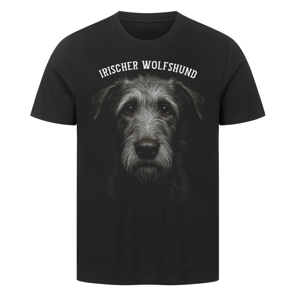 Premium T-Shirt "Irischer Wolfshund - Pure" Schwarz – hunde-shirt.de