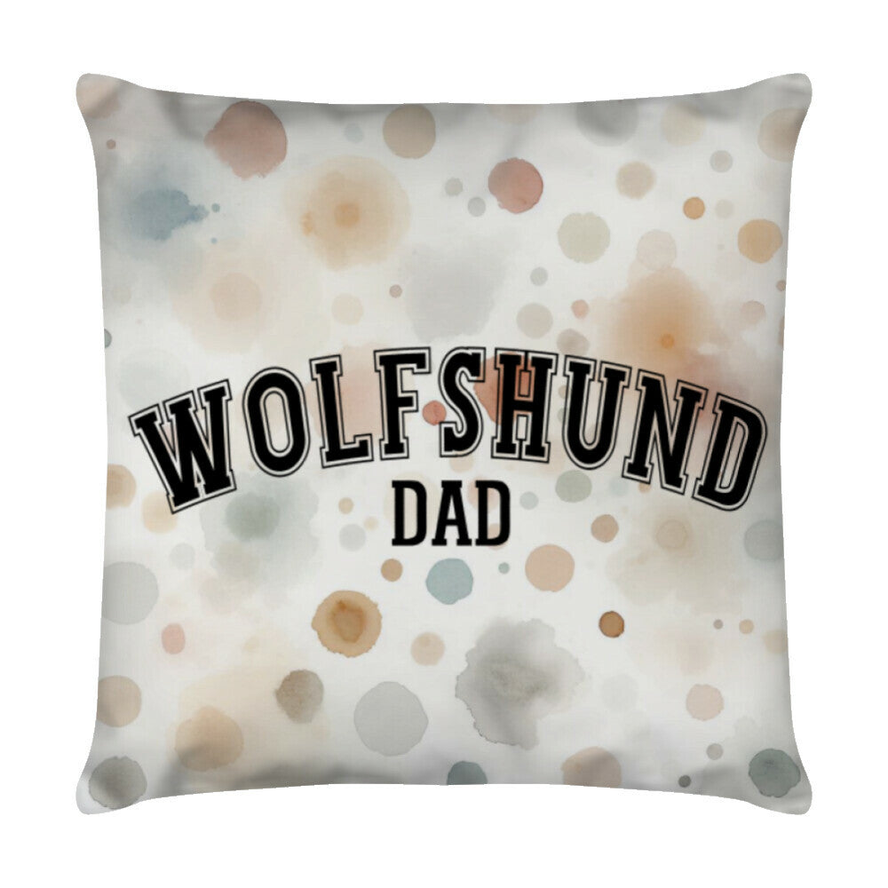 Kissen "Irischer Wolfshund - DAD" Weiß – hunde-shirt.de