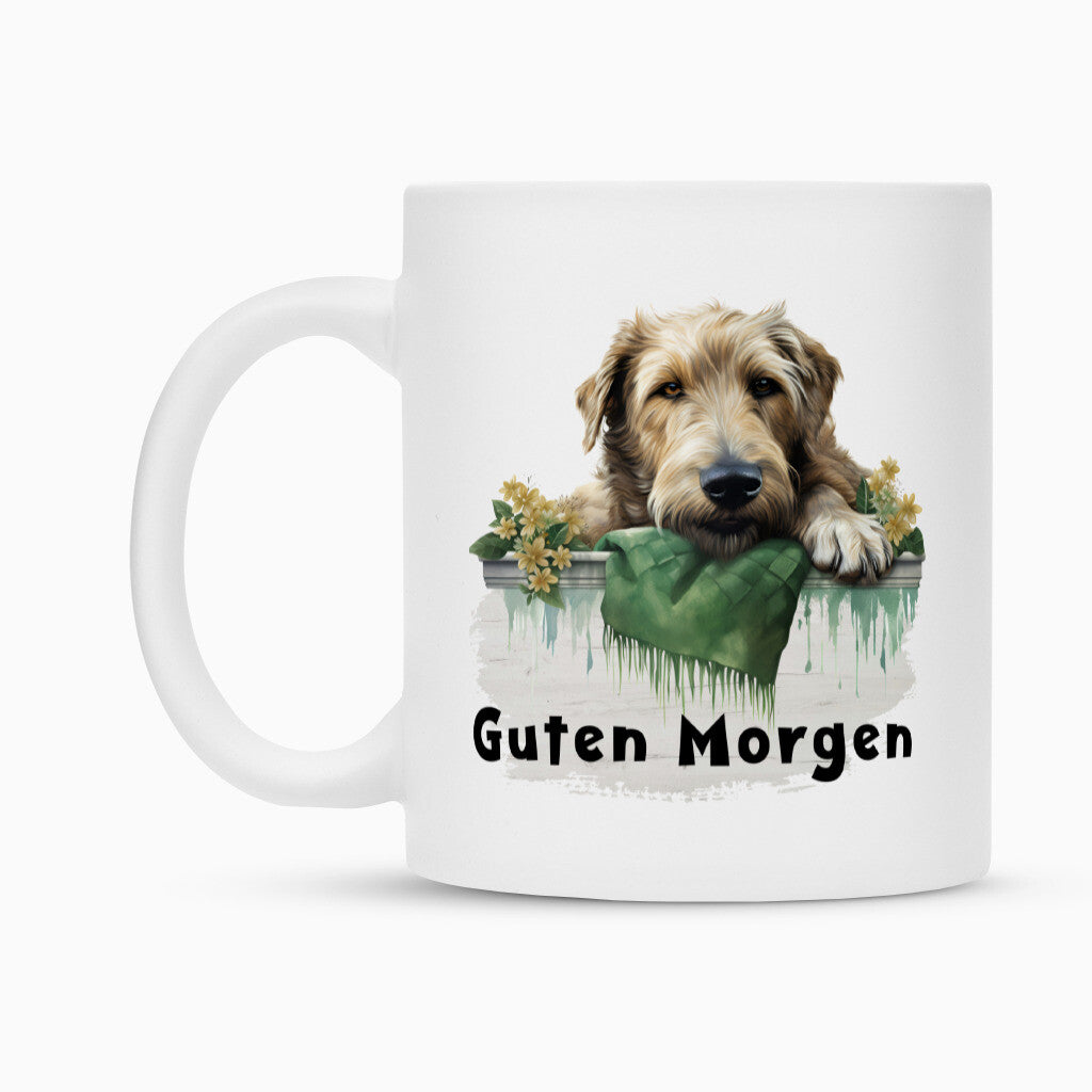 Tasse "Irischer Wolfshund - Guten Morgen" – hunde-shirt.de