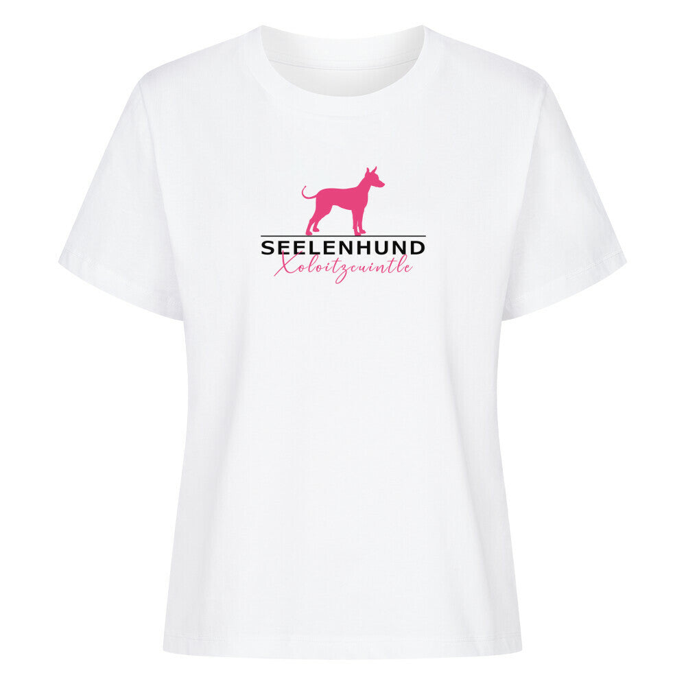 Premium Damen-Shirt "Xolo - Seelenhund" Weiß – hunde-shirt.de