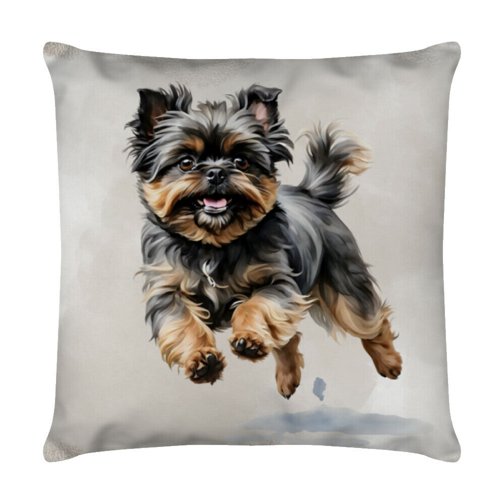 Kissen "Affenpinscher - Run" Weiß – hunde-shirt.de