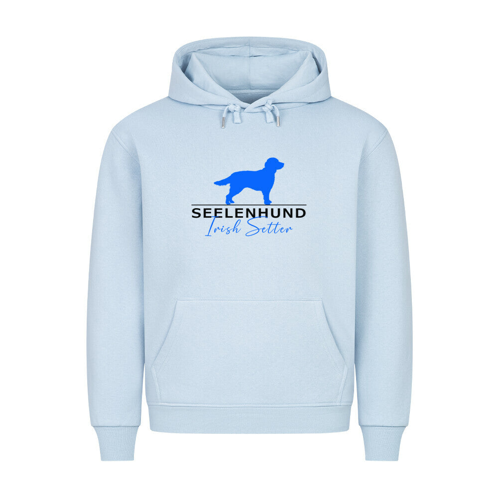 Premium Hoodie "Irish Setter - Seelenhund" Babyblau – hunde-shirt.de