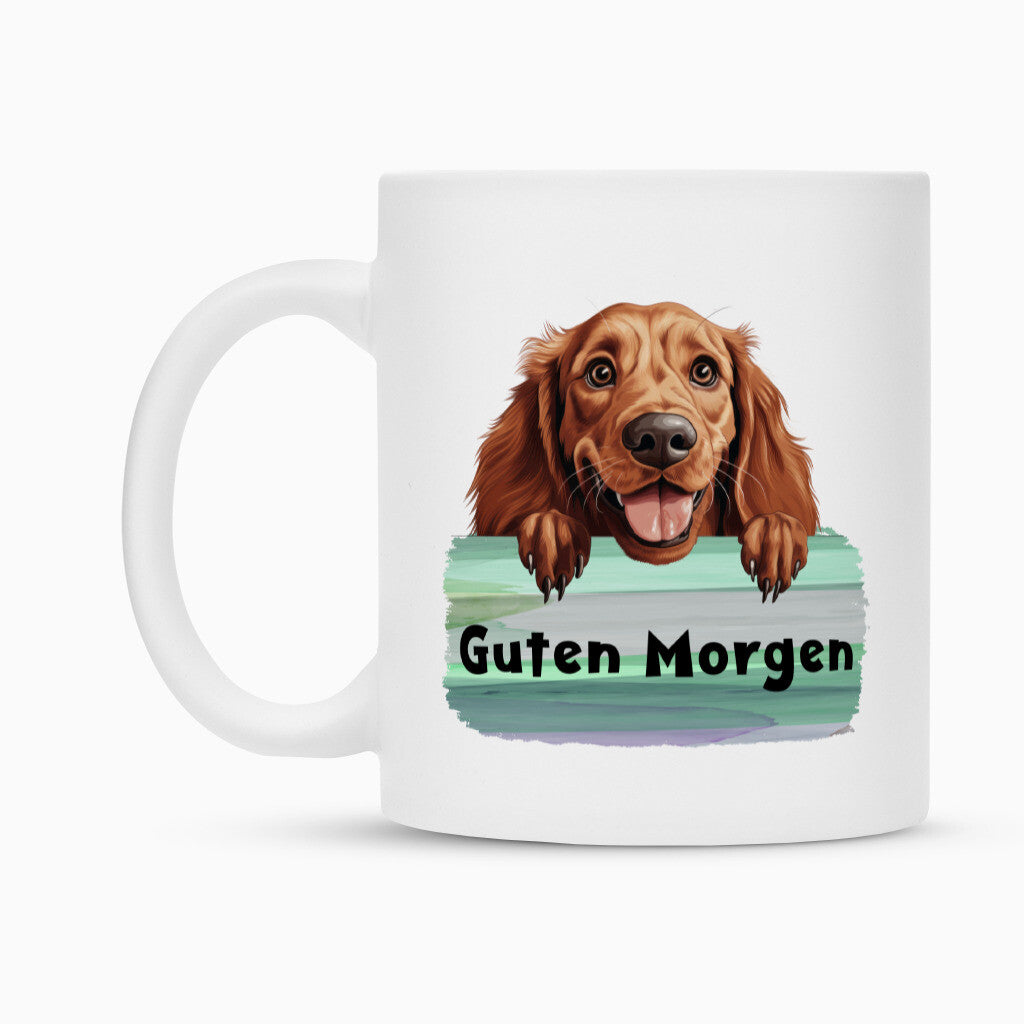 Tasse "Irish Setter - Guten Morgen" – hunde-shirt.de