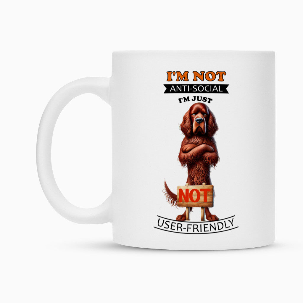 Tasse "Irish Setter - Anti-Social" – hunde-shirt.de