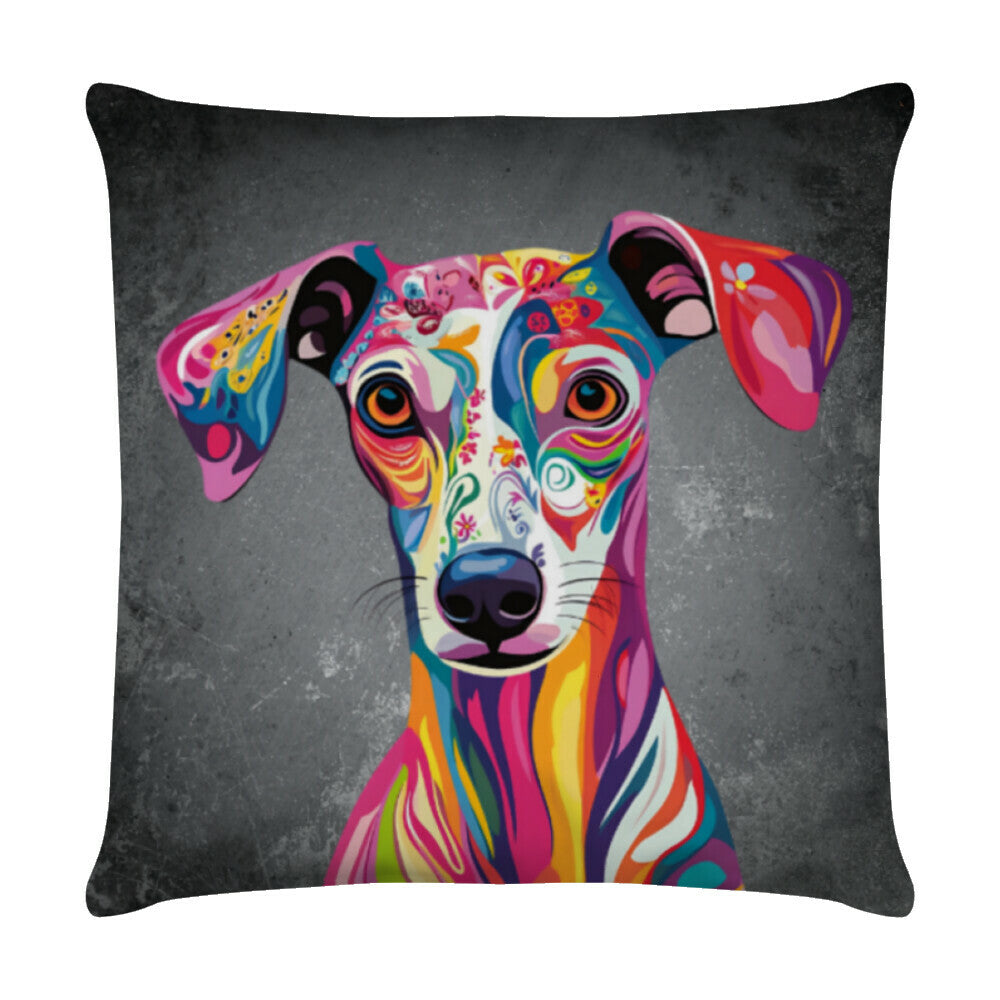 Kissen "Italian Greyhound - ART" Weiß – hunde-shirt.de