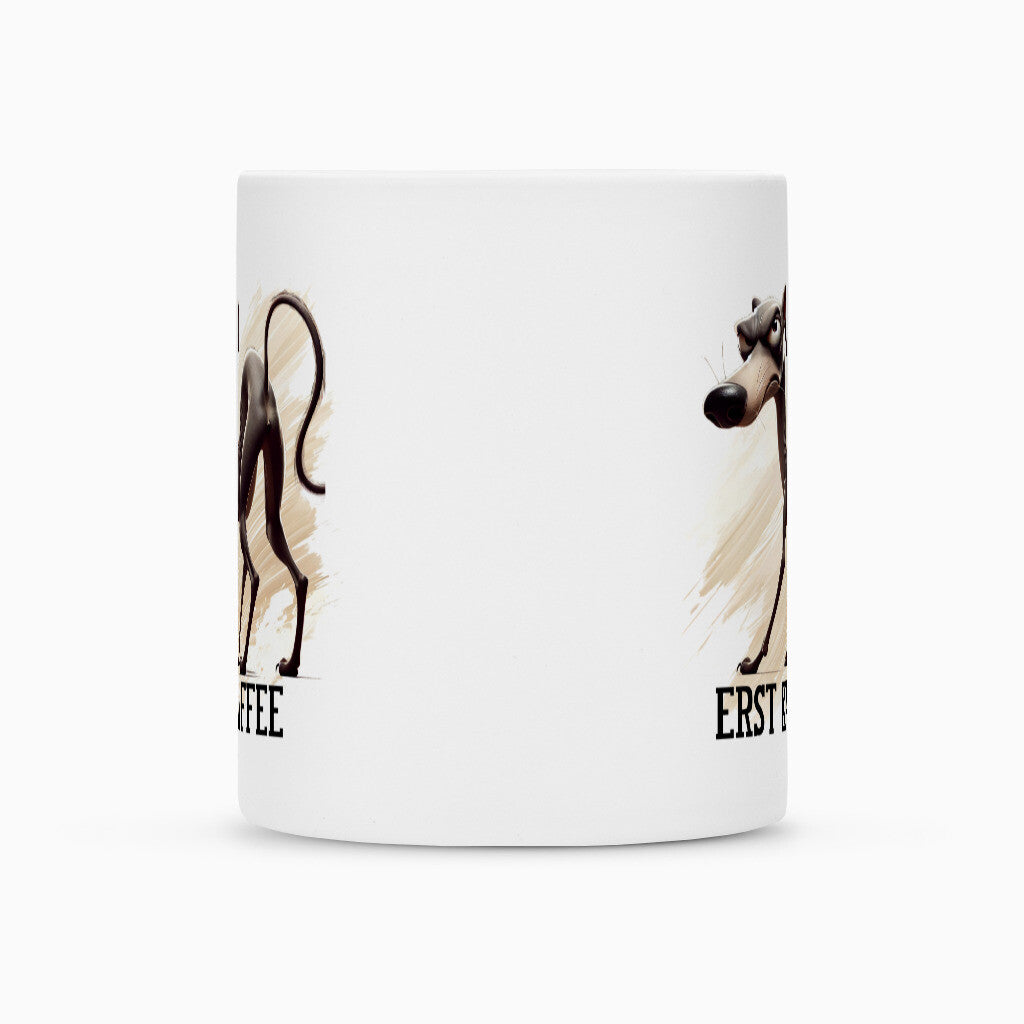 Tasse "Italian Greyhound - Erst Kaffee" – hunde-shirt.de