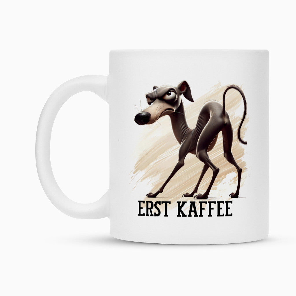 Tasse "Italian Greyhound - Erst Kaffee" – hunde-shirt.de