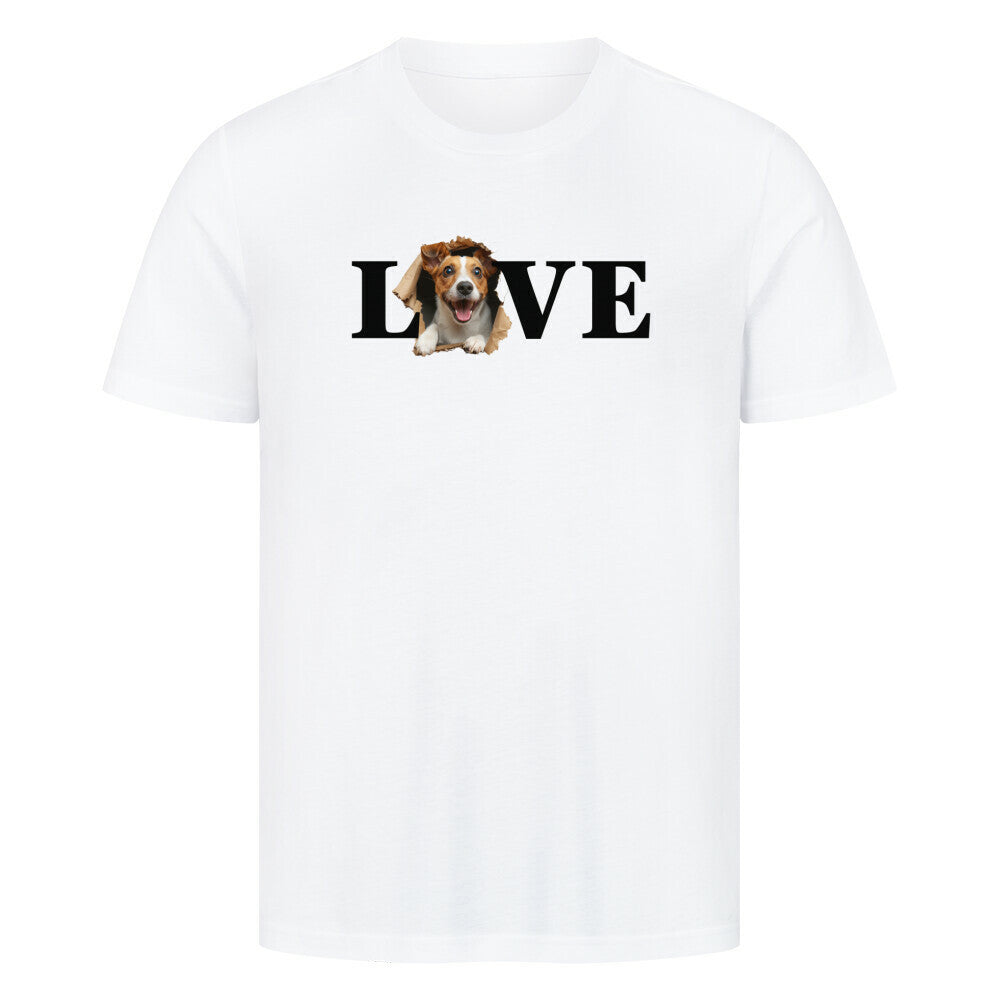 Premium T-Shirt "Jack Russell - LOVE" Weiß – hunde-shirt.de