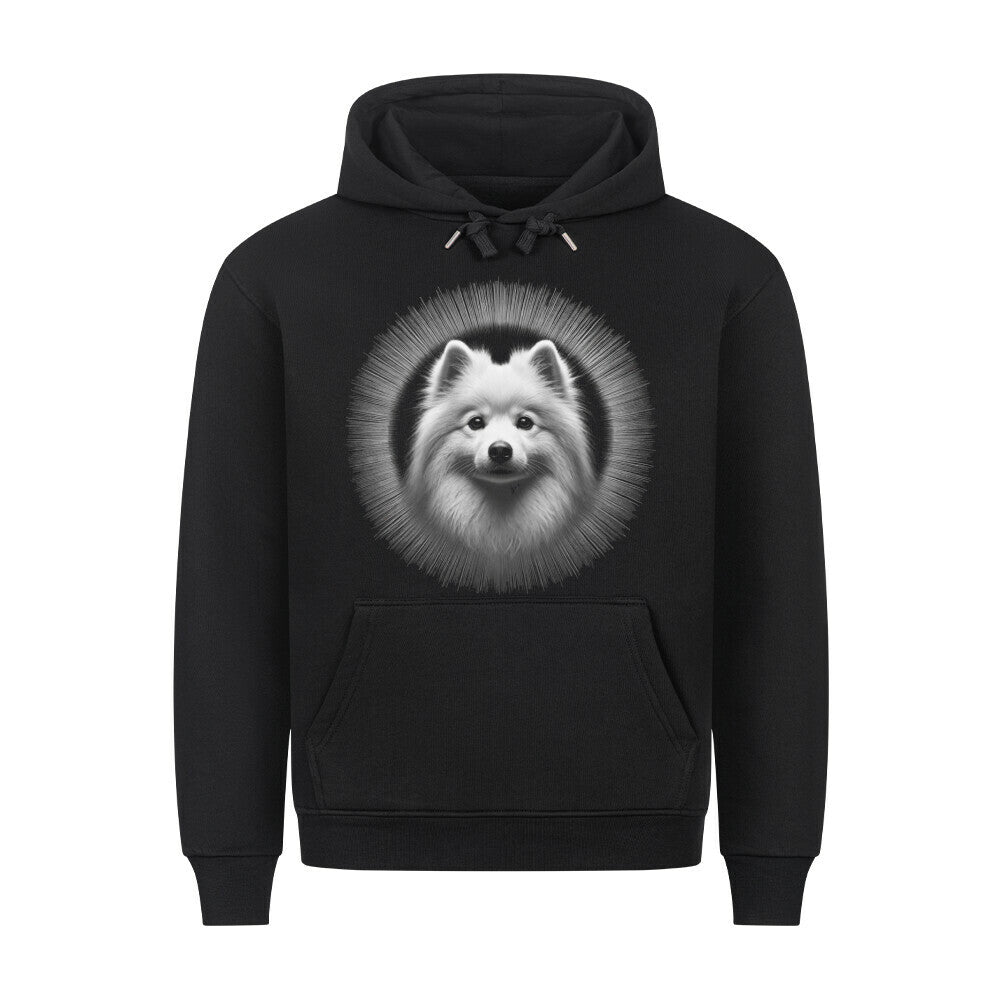 Premium Hoodie "Japan Spitz - Shine" Schwarz – hunde-shirt.de