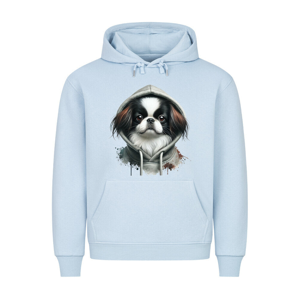 Premium Hoodie "Japan Chin - Hooded" Babyblau – hunde-shirt.de