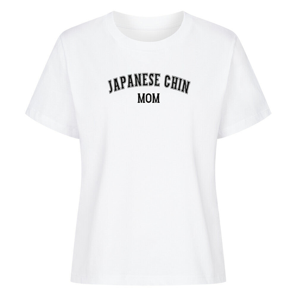 Premium Damen-Shirt "Japan Chin - MOM" Weiß – hunde-shirt.de