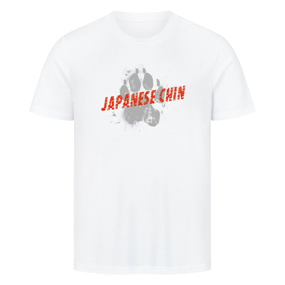 Premium T-Shirt "Japanese Chin - PAW" Weiß – hunde-shirt.de