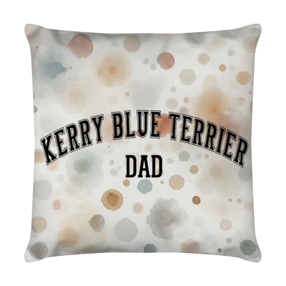 Kissen "Kerry Blue Terrier - DAD" Weiß – hunde-shirt.de