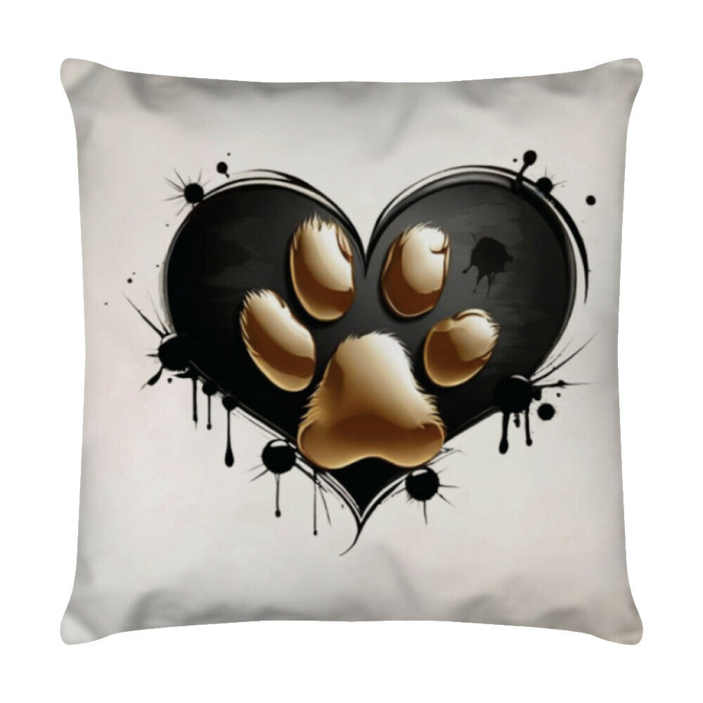 Kissen "Golden Paw" Weiß – hunde-shirt.de