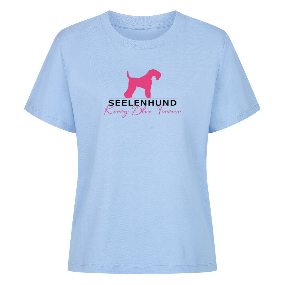 Premium Damen-Shirt "Kerry Blue - Seelenhund" Sky Blue – hunde-shirt.de