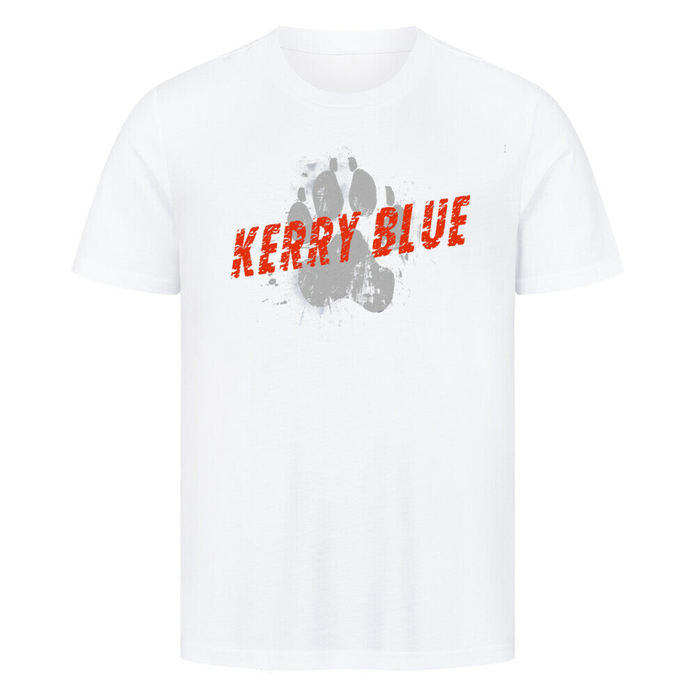 Premium T-Shirt "Kerry Blue - PAW" Weiß – hunde-shirt.de