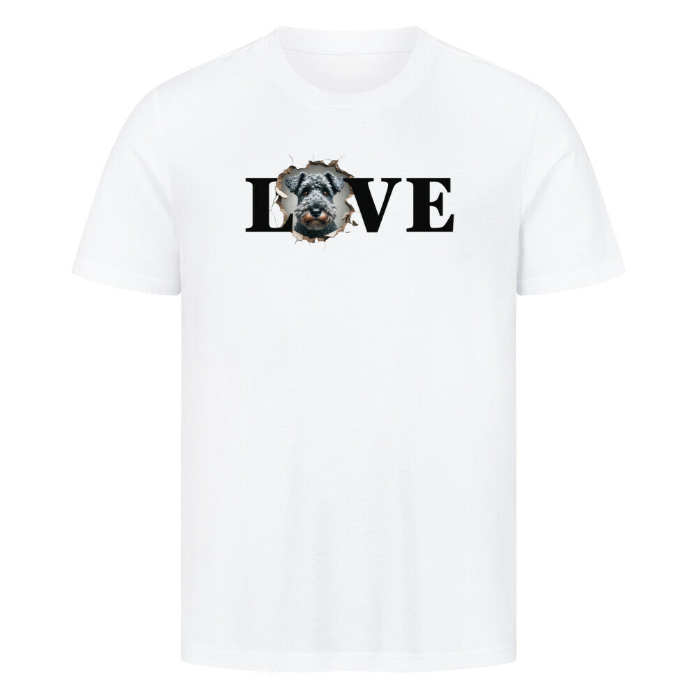 Premium T-Shirt "Kerry Blue - LOVE" Weiß – hunde-shirt.de