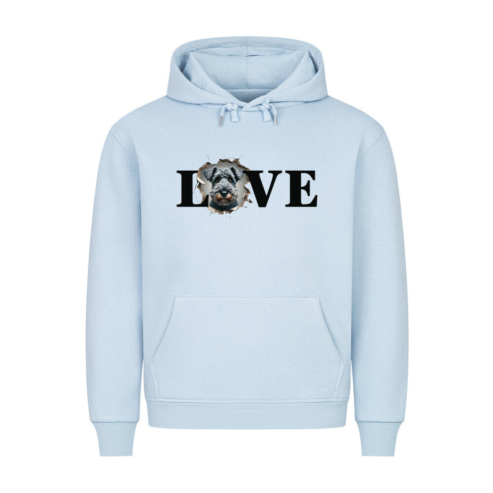 Premium Hoodie "Kerry Blue - LOVE" Babyblau – hunde-shirt.de