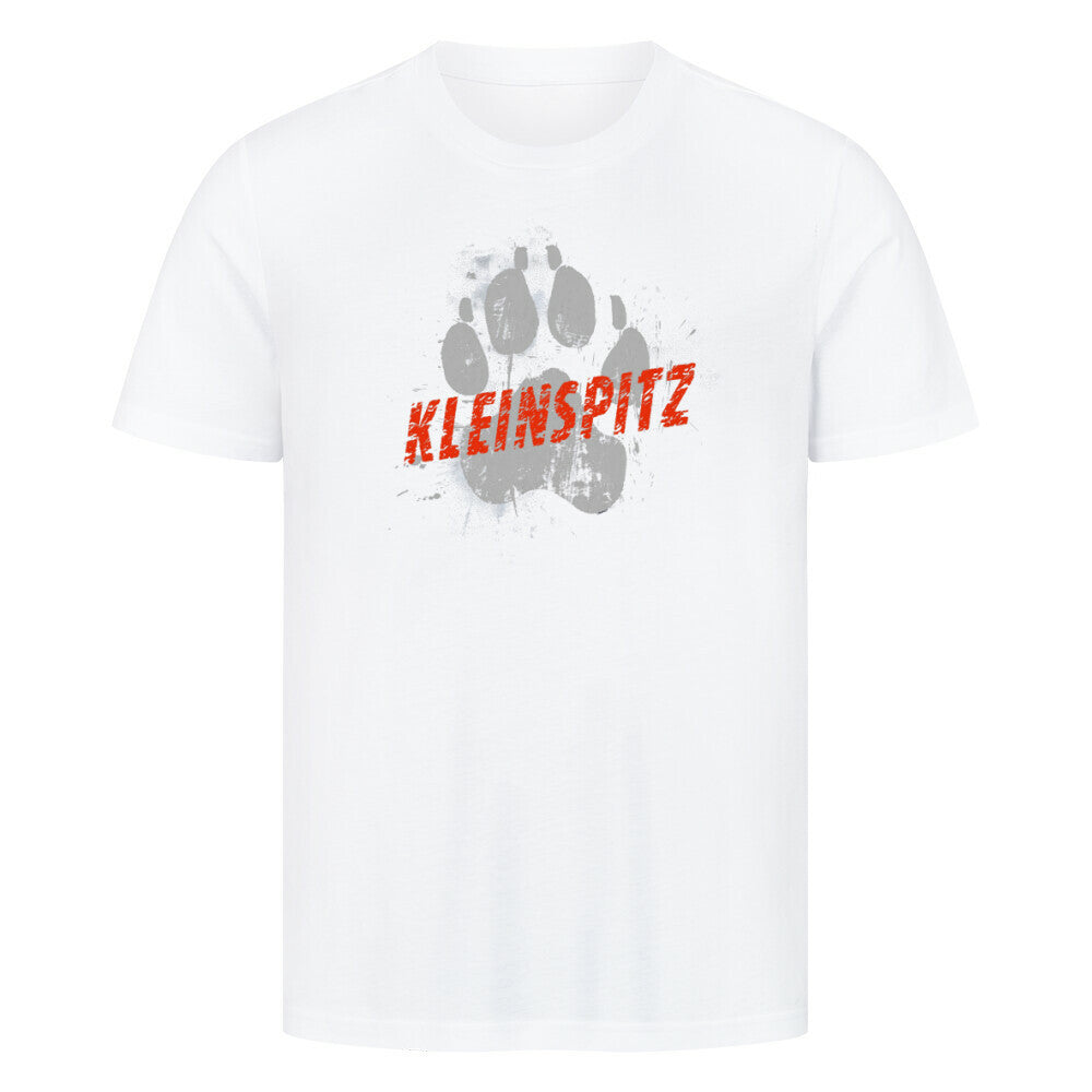 Premium T-Shirt "Kleinspitz - PAW" Weiß – hunde-shirt.de