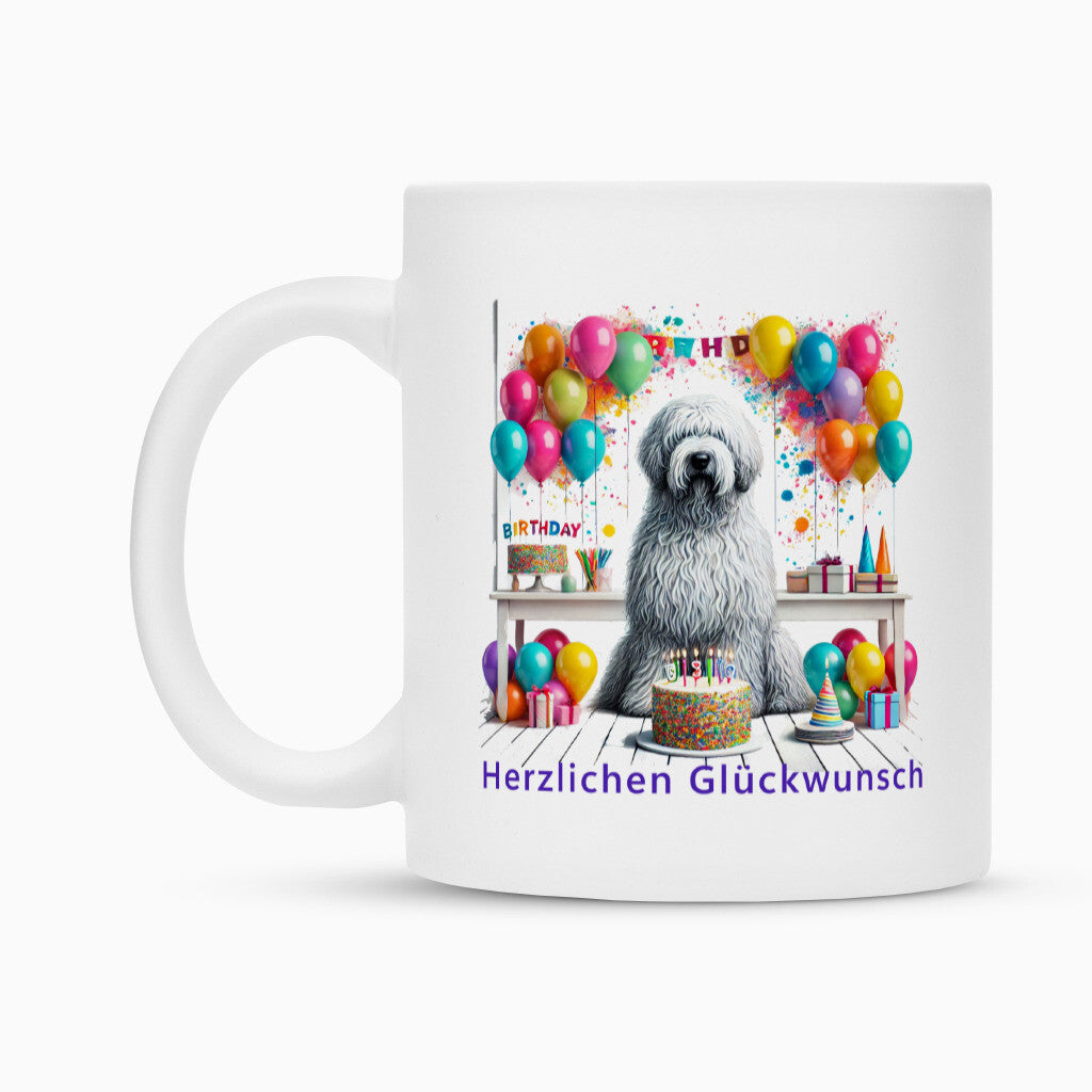 Tasse "Komondor - Herzlichen Glückwunsch II" – hunde-shirt.de