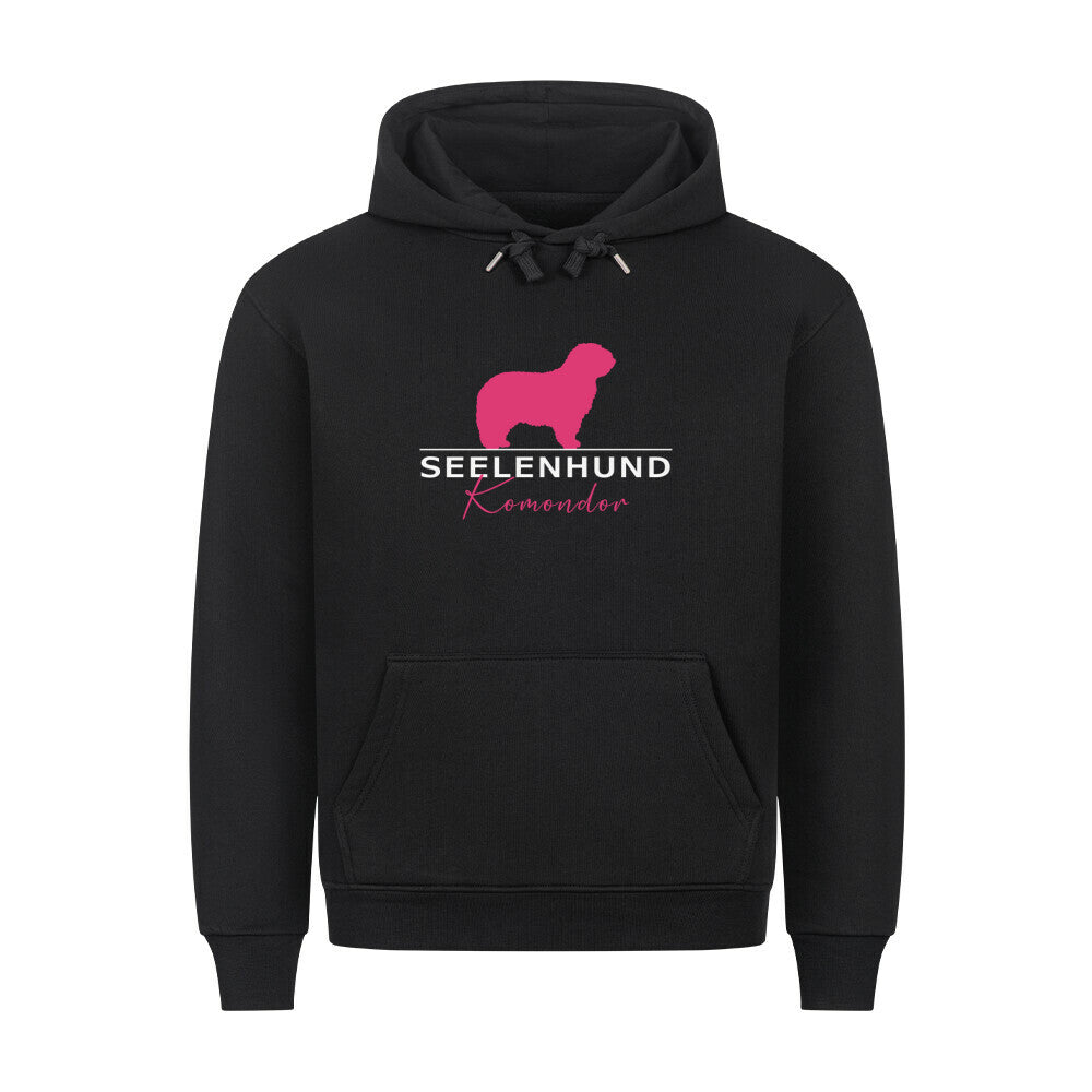 Premium Hoodie "Komondor - Seelenhund" Schwarz – hunde-shirt.de